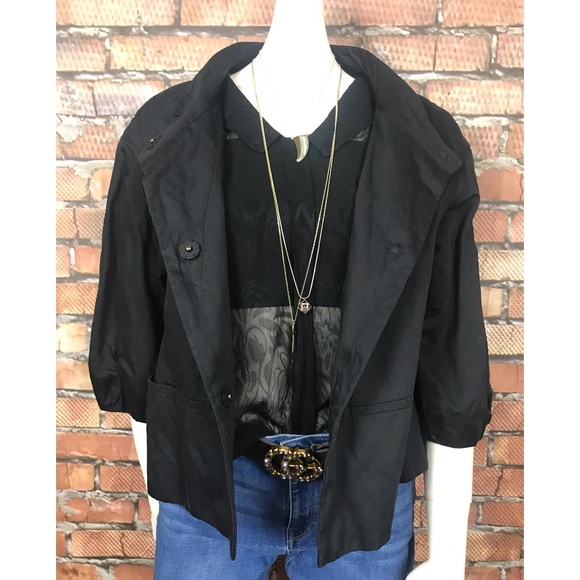 Vince Jackets & Blazers - Vince Cropped Cotton Jacket SZ L